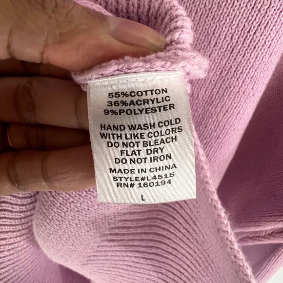 By Together Anthropologie Women's Sweater Size Large Purple Knit Top - Picture 7 of 7